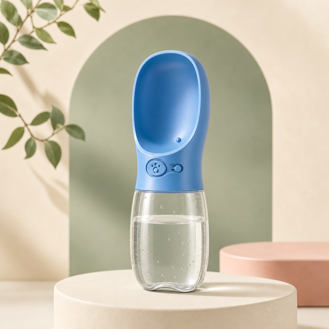 Portable Dog Water Bottle With drinking tray