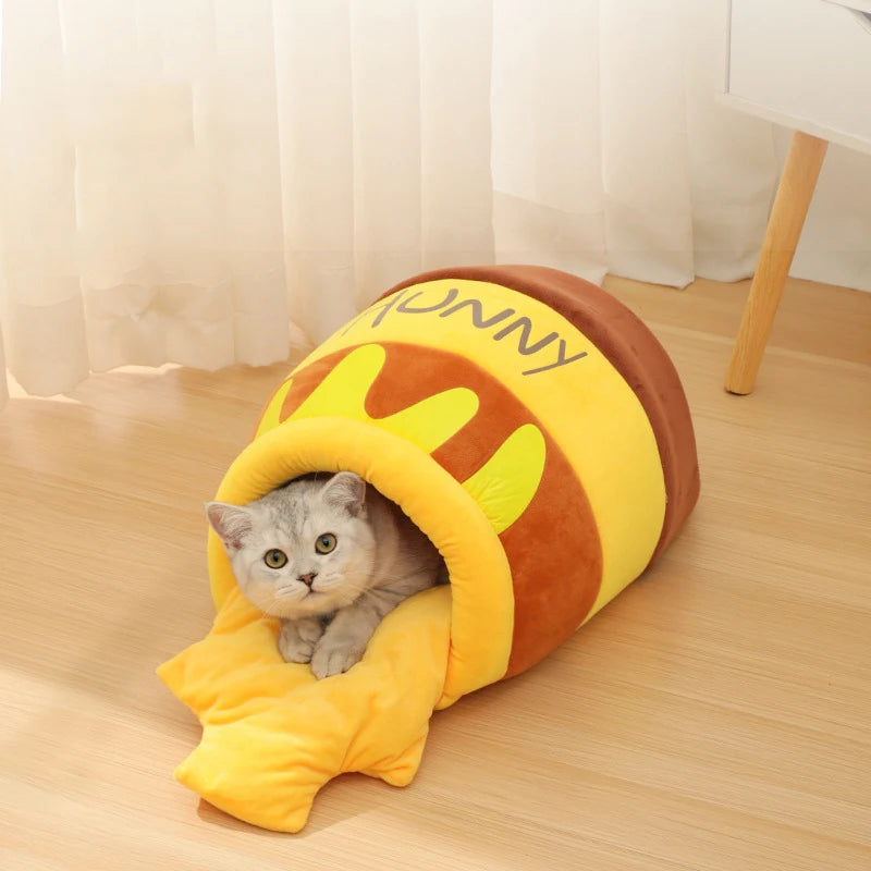 Honey Jar Cat Nest-  Warm, Soft, Comfortable and Breathable
