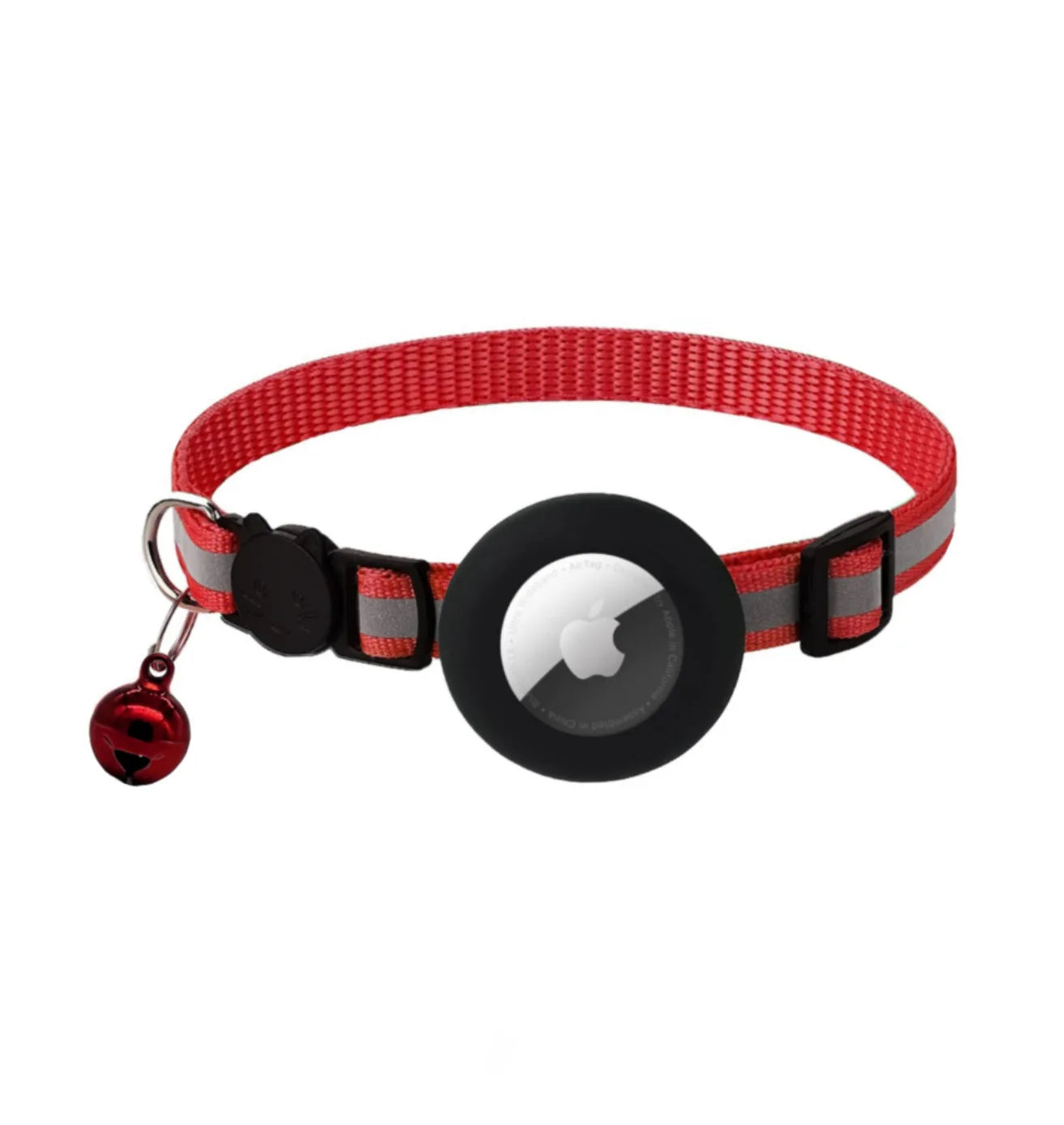 Cat AirTag Holder Collar With Reflective Strips 