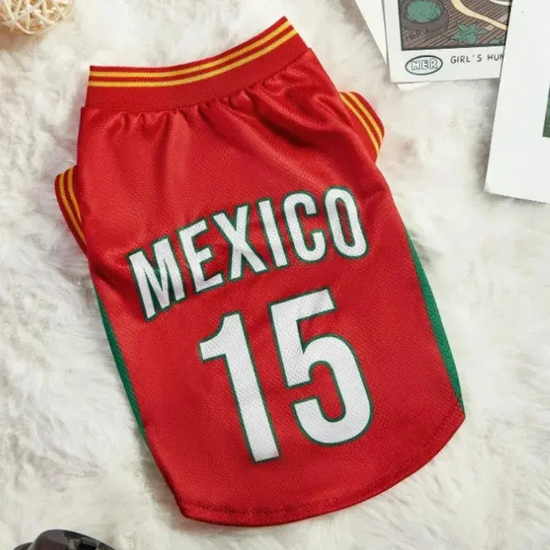 Pet Sports Jersey for Dogs and Cats 
