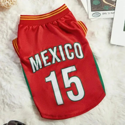 Pet Sports Jersey for Dogs and Cats 