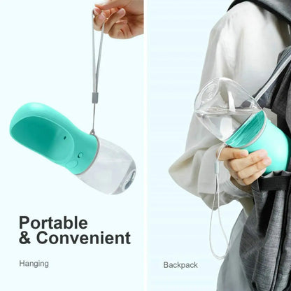 Portable Dog Water Bottle With drinking tray