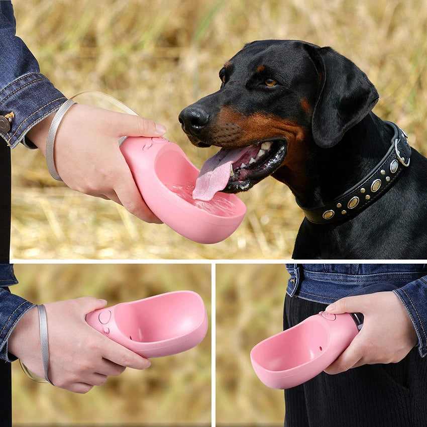 Portable Dog Water Bottle With drinking tray