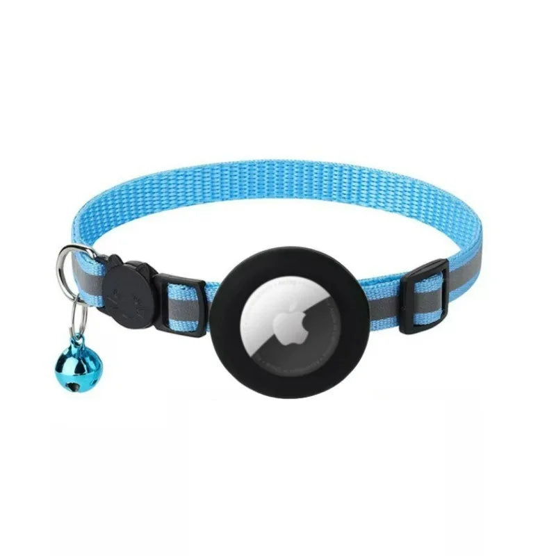Cat AirTag Holder Collar With Reflective Strips 