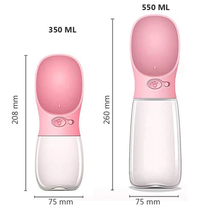 Portable Dog Water Bottle With drinking tray