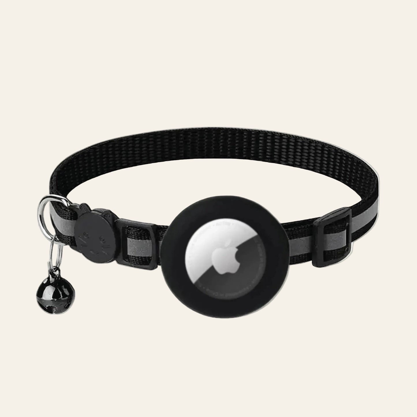 Cat AirTag Holder Collar With Reflective Strips 