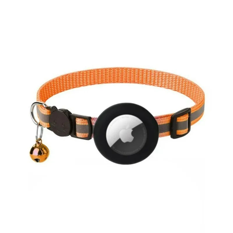 Cat AirTag Holder Collar With Reflective Strips 