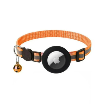 Cat AirTag Holder Collar With Reflective Strips 