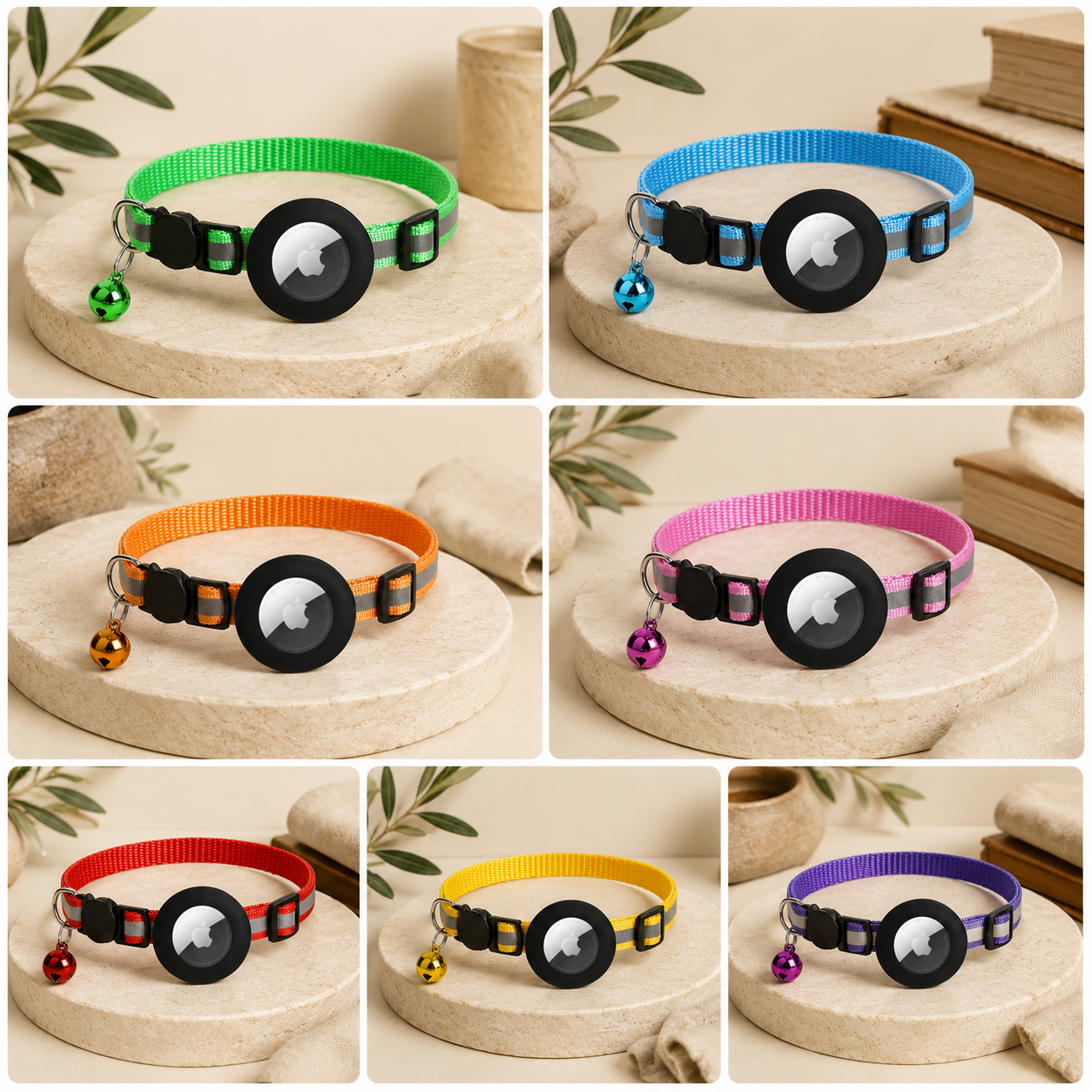 Reflective Cat AirTag Collar