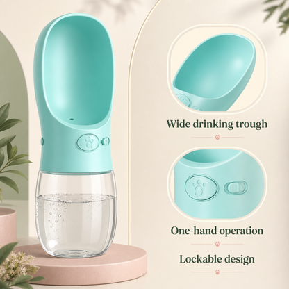 Portable Dog Water Bottle With drinking tray
