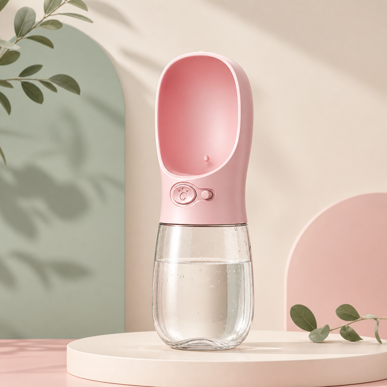 Portable Dog Water Bottle With drinking tray