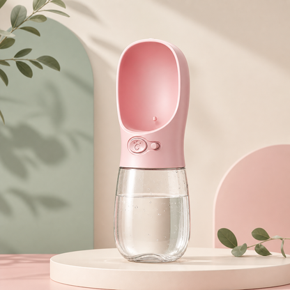 Portable Dog Water Bottle With drinking tray