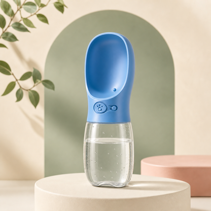 Portable Dog Water Bottle With drinking tray