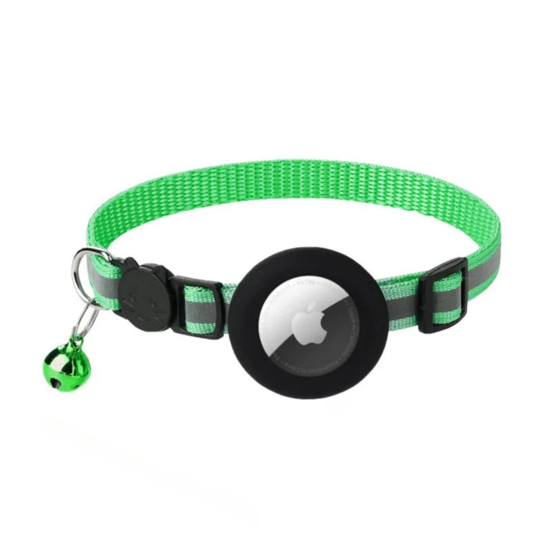 Cat AirTag Holder Collar With Reflective Strips 