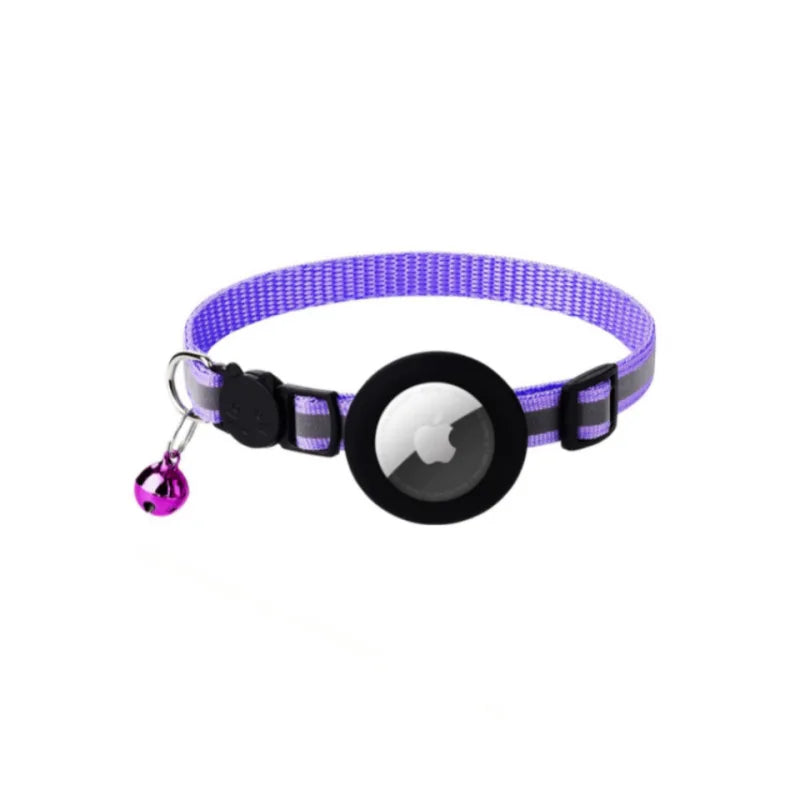 Cat AirTag Holder Collar With Reflective Strips 