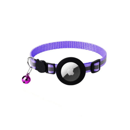 Cat AirTag Holder Collar With Reflective Strips 