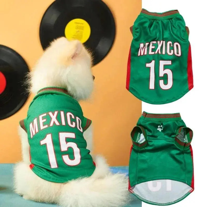 Pet Sports Jersey for Dogs and Cats 