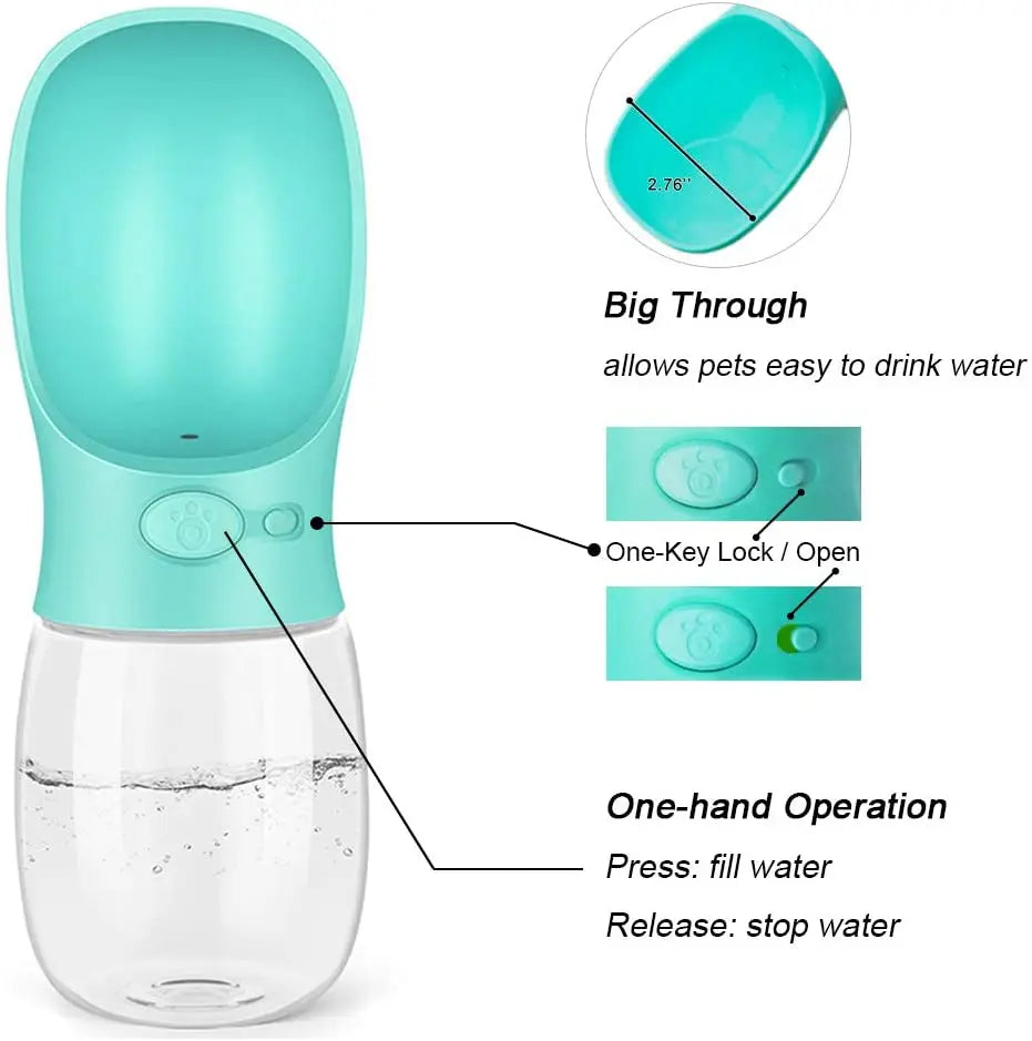 Portable Dog Water Bottle With drinking tray