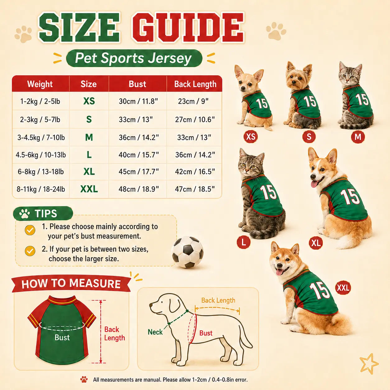 Pet Sports Jersey for Dogs and Cats 